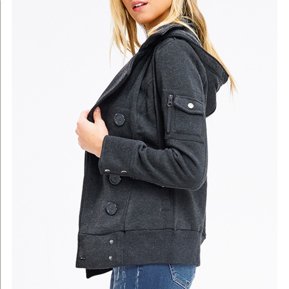 Charcoal grey double breasted jacket - Picture 2 of 8